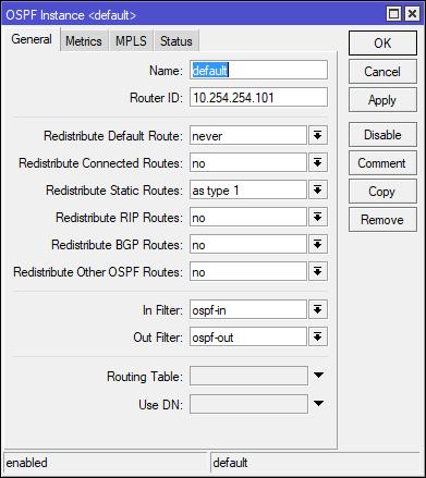 OSPF Rozgłaszanie Tras Networks Redystrybucja Networks Wymaga ręcznego dodania każdej z