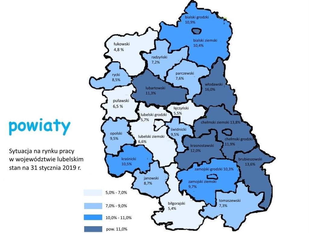 Zarejestrowani bezrobotni: W