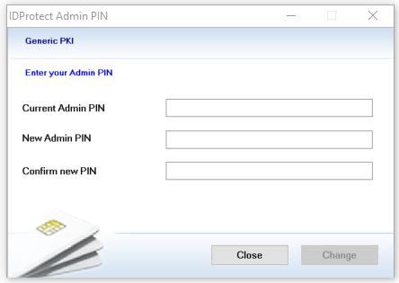 sekcji Admin PIN : Aplikacja poprosi o wpisanie obecnego PUKu oraz dwukrotne podanie