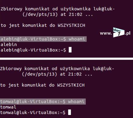 18 (Pobrane z slow7.pl) Aby uzyskać listę aktualnie zalogowanych użytkowników możemy również posłużyć się poleceniem: users Po wydaniu komendy zostanie wypisana lista zawierająca aktywne konta.