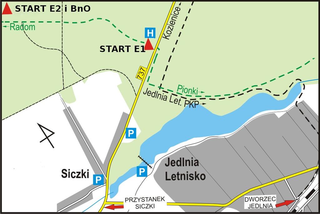 NA CZYM POLEGAJĄ MARSZE NA ORIENTACJĘ Uczestnik otrzymuje na starcie specjalnie przygotowaną mapę. Zaznaczono na niej miejsca, które należy odszukać w terenie i potwierdzić przy nich swoją obecność.