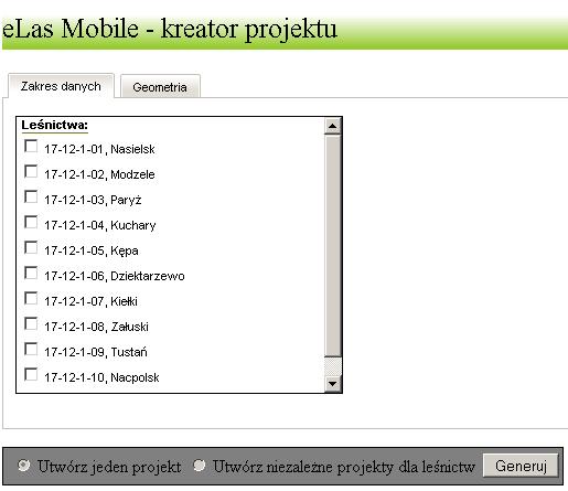 2 2. elas Mobile kreator projektu W celu wyświetlania mapy na rejestratorze należy zasilić aplikację danymi geometrycznym.