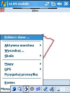 3 3. elas Mobile rejestrator Główne okno aplikacji reprezentuje minimalistyczny interfejs, który powinien zapewnić łatwą obsługę w warunkach polowych.