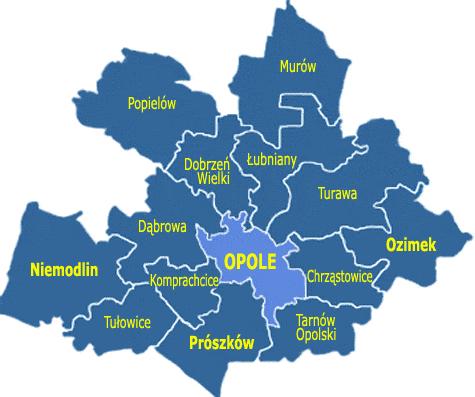 Południowa granica gminy jest równocześnie granicą pomiędzy powiatem opolskim a krapkowickim. Gmina Tarnów Opolski graniczy z gminami: od północnego-zachodu z m.