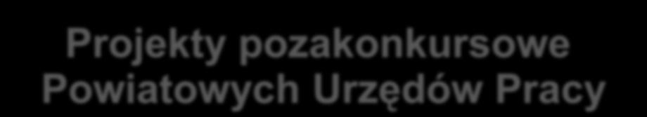 Projekty pozakonkursowe Powiatowych Urzędów Pracy Uruchomiona szybka ścieżka.