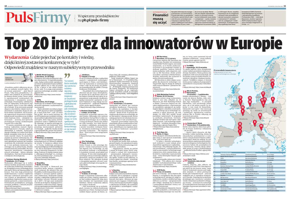 Cracow Tech Week to nowość od Impact 1 Cracow Tech Week to pierwsze w Europie Środkowej i Wschodniej święto innowacyjności i kreatywności, które potrwa około tydzień.