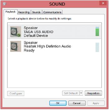 Obsługa Połączenie USB: Komputery z systemem Windows Zainstaluj sterownik USB BRAVO-HD Audio Device (dostarczany przez SAVITEC, USB Audio IC) przeznaczony wyłącznie dla systemów Windows.
