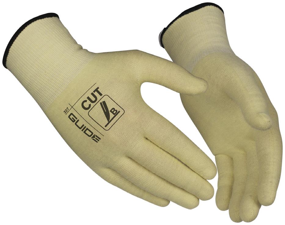 GUIDE 327 Rękawice chroniące przed ranami ciętymi z kevlaru Cienkie, przyjemne rękawice wewnętrzne zapewniające ochronę przed ranami ciętymi spowodowanymi ostrymi krawędziami.