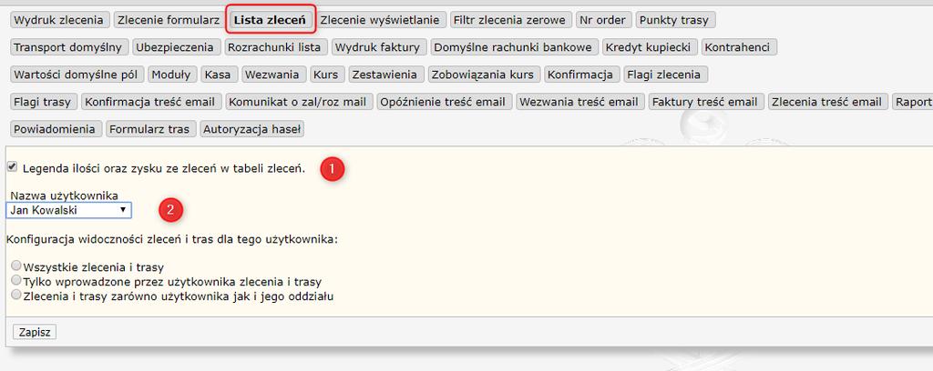 29 HERMES GT INSTRUKCJA DO PROGRAMU Opcja Co oznacza << i >> Przyciski oznaczone znakami << i >> pozwalające przejść do poprzedniego bądź następnego zlecenia.