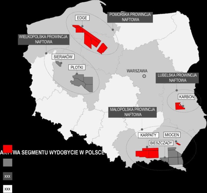 sejsmicznych 3D dla czterech obszarów objętych pracami w 2017 roku, typując obiekty perspektywiczne do wykonania kolejnych wierceń.