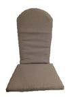 'linen look' for lounger - 201 x 61 x 5 - taupe, grey or black Cushion