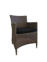 90 Armchair with cushion half moon wicker Nicosia dining chair