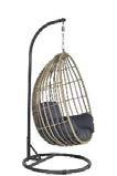 lounger halfmoon wicker kubu grey OSN 001 95 x 105 x 79 -