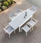 ALUMINIUM TABLES Elisa table round aluminium Mona table frame OTE130W Diameter 130cm - white OFM 001 220 x 100 white OTE130C