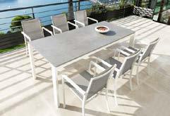 Livorno aluminium extension table OFJ 001 80 x 80 white OTL 005 220-330x106 - white white OFJ 002 80 x 80 charcoal OTL 006