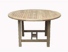 TABLES SMOOTH - PLANTATION TEAK Round folding table with