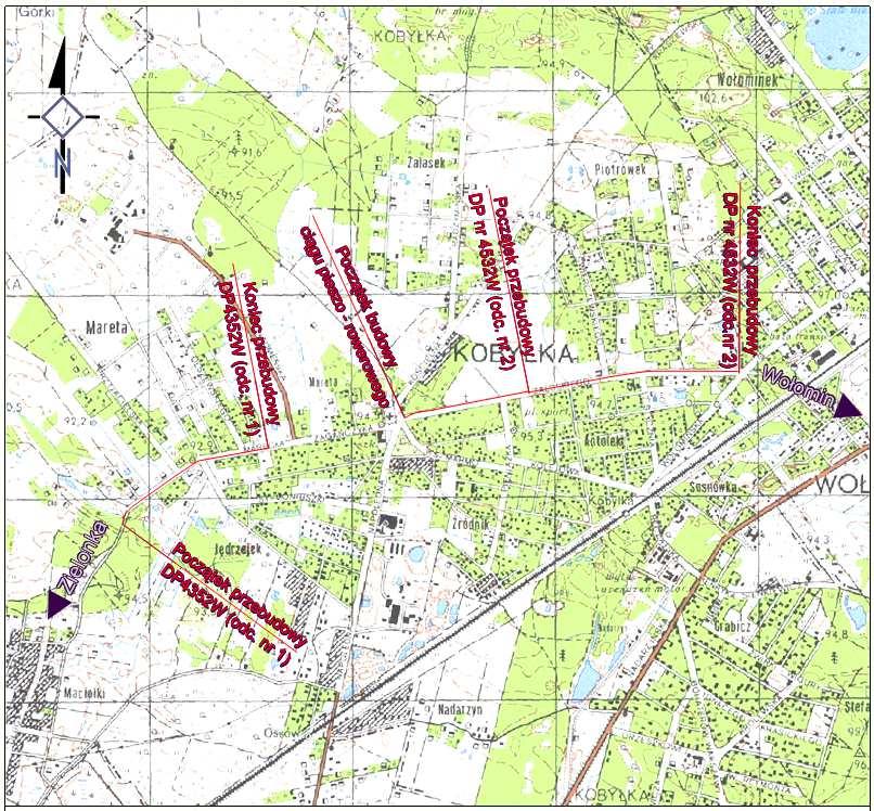 4. Spis rysunków Rys. 0 Plan orientacyjny skala 1:25 000 Rys. 1.1-1.7 Plan sytuacyjny skala 1:500 Rys. 2.1-2.3 Profil podłużny skala 1:100/1000 Rys. 3.1 Przekroje normalne skala 1:50 Rys. 3.2 Przekroje normalne - zjazdy skala 1:50 Rys.