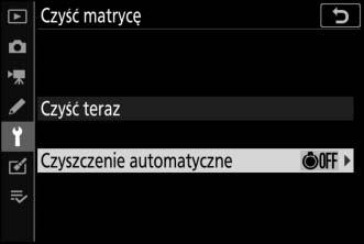 Czyszczenie automatyczne Dokonaj wyboru spośród następujących opcji: 6 Czyść przy wyłączeniu Wyłącz czyszczenie