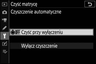 Wyłączenie automatycznego czyszczenia matrycy. 1 Wybierz Czyszczenie automatyczne.