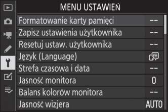 1 Wyróżnij ikonę bieżącego menu.
