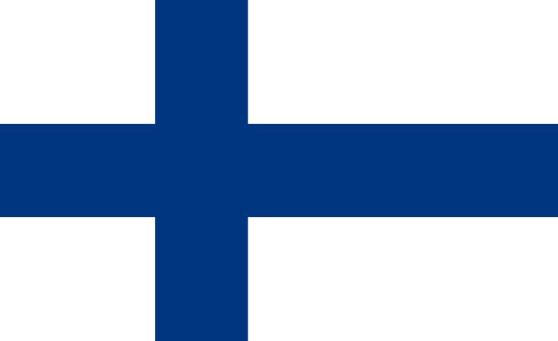 Flaga Finlandii Flaga Finlandii to niebieski krzyż na białym tle.