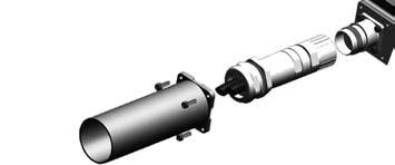 sterownicze / przewody magistrali do następnego urządzenia Przekroje wtyczek Cannon: Zaciski mocy: maks. 1,5 mm² elastyczne Styki sterownicze: maks.