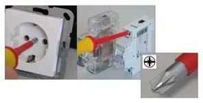 INFO Seria śrubokrętów Jakość przemysłowa Śrubokręty te spełniają wymagania VDE-normy 1000 V IEC 60900:2004.