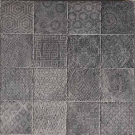 (2,2x2,2-7 /8x 7 /8) Mosaico Mix Grigio (Ardoise,