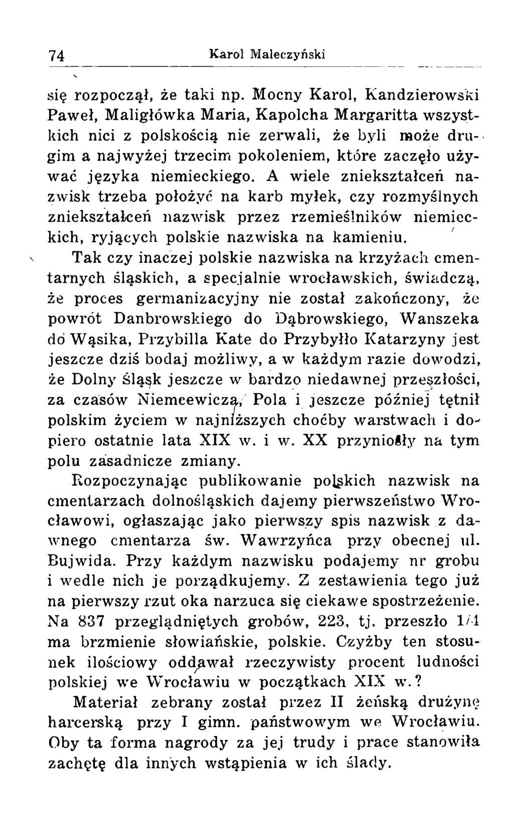 się rozpoczął, że taki np.