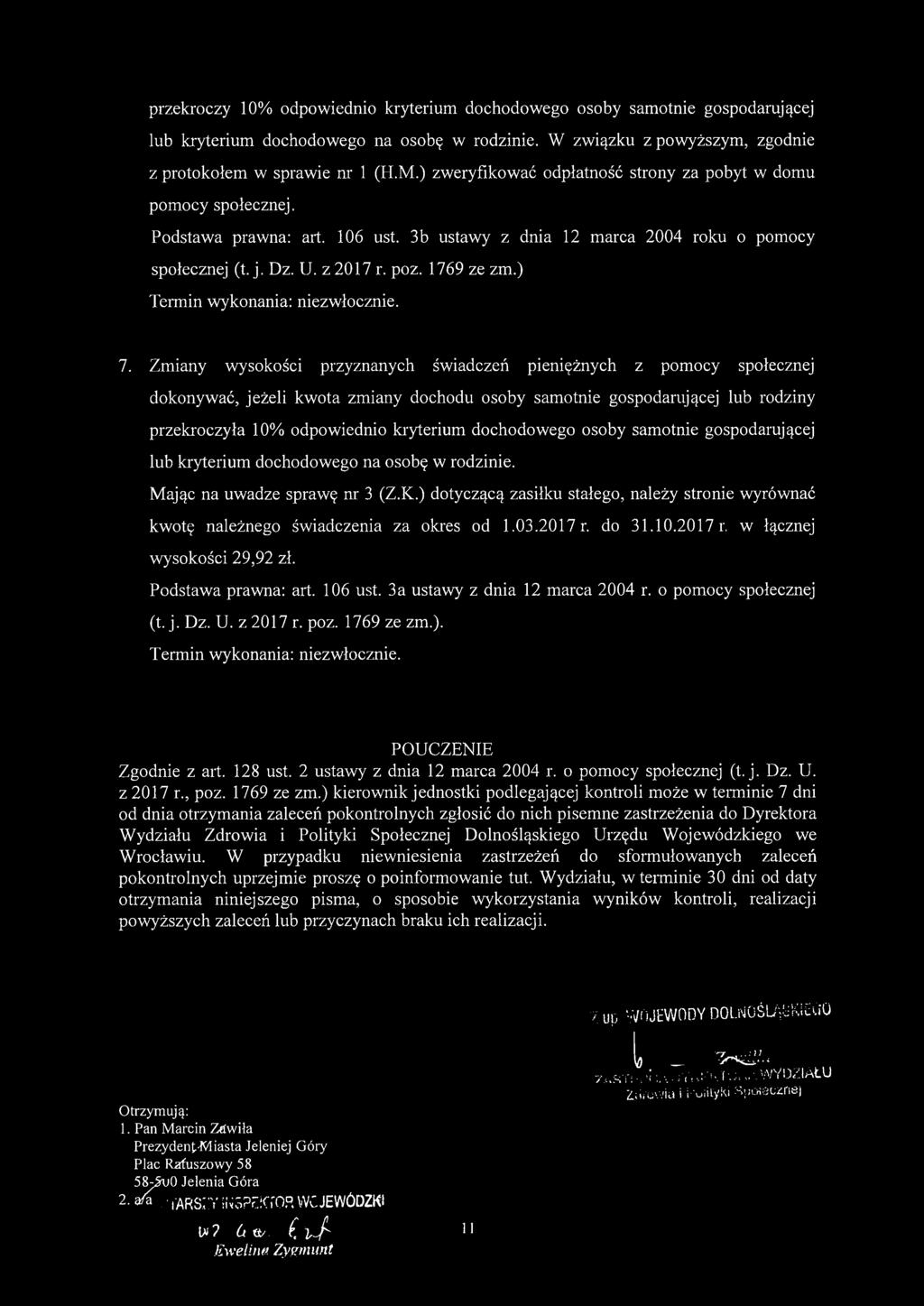 ) Termin wykonania: niezwłocznie. 7.
