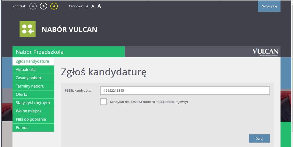 Rejestracja kandydata przez rodzica/ opiekuna prawnego Rejestracja kandydata przez rodzica/ opiekuna prawnego Elektroniczna rejestracja dziecka odbywa się w pięciu krokach, podczas których