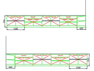 drzwi, 1 x półka), 4 x szafka na cokole 1200 mm (SxGxW): 1200x600x620 mm (2 x drzwi,1 x półka), 2 x szafka na