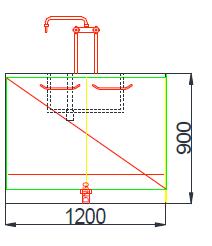 zmywania: 1 x komora z ceramiki monolitycznej, wymiary komory (SxGxW): 530x380x250 mm, 1