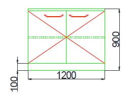 Pozycja nr 9 Wymiary (SxGxW): 1200x600x900 mm Szafki: 1 x szafka na cokole 1200 mm, (SxGxW):