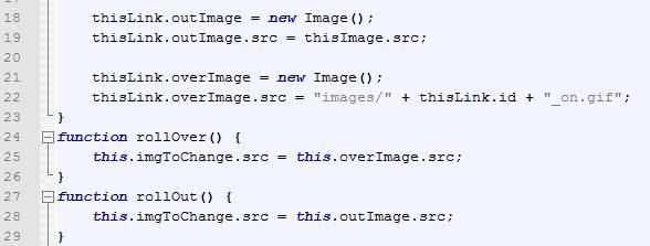 Podmiana obrazków poprzez łącze W momencie wywołania funkcji rollover() lub rollout () obserwujemy działanie nieco inne niż w poprzednich
