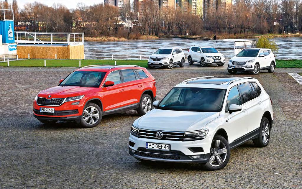 PORÓWNANIE 5 SUV-ów klasy średniej Oba auta łączy jeszcze jedna słabość bezstopniowa przekładnia, która nieźle spisuje się tylko podczas spokojnej jazdy.