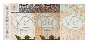 Zadanie 24. Zabezpieczeniem banknotu w postaci elementów graficznych znajdujących się na obu jego stronach, które oglądane pod światło uzupełniają się i tworzą pełny obraz, jest znak wodny.