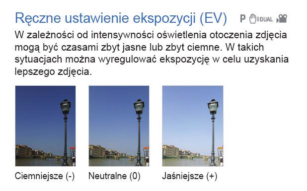 Oznaczenia użyte w podręczniku Tryb fotografowania Automat. Program DUAL IS Pomoc Przy Fotograf. Upiększ Scena Film Intelig. autom.