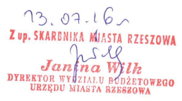 ZARZĄDZENIE Nr VII/737/2016 PREZYDENTA MIAST A RZESZOWA z dnia 13 lipca 2016 r. w sprawie wykonywania uchwały Nr XXVIII/606/2016 Rady Miasta Rzeszowa z dnia 12 lipca 2016 r.