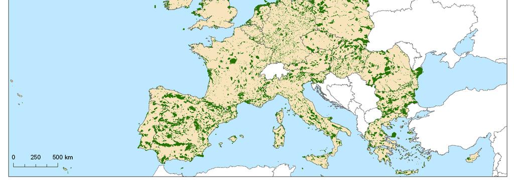 Europie Dyrektywa Siedliskowa ~ 14% terytorium UE Dyrektywa