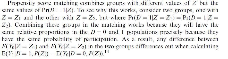 Propensity Score Cytat ze strony 314,