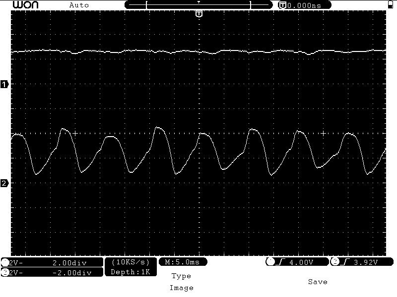 Rys. 8. Zrzut z ekranu oscyloskopu przedstawiający zjawisko wzbudzenia elektrozaworu 2. STANOWISKO POMIAROWE Rysunek 9 przedstawia ogólny schemat stanowiska badawczego.