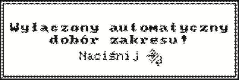 Standardowo miernik pracuje z automatycznym doborem zakresu pomiarowego. W trybie tym przełącznik obrotowy pełni rolę ogranicznika maksymalnego prądu pomiarowego przepływającego przez mierzony obiekt.