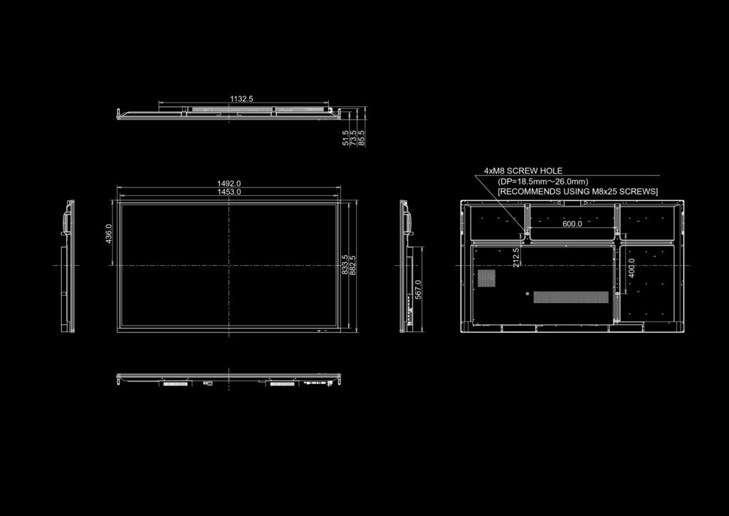 10 WYMIARY / WAGA Wymiary produktu szer. x wys. x gł. Wymiary pudła szer. x wys. x gł. Waga (bez pudła) 1492 x 882 x 86mm 1697 x 1005 x 220mm 38.