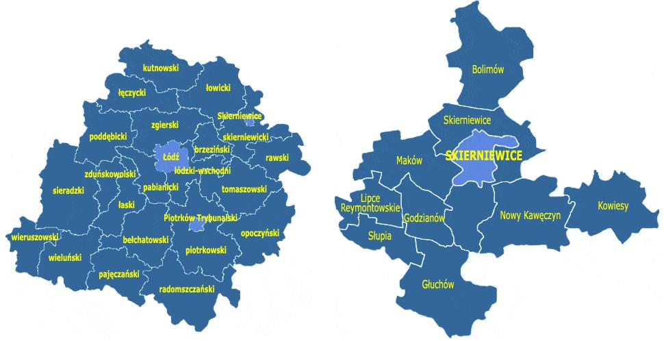 Rysunek 4. Położenie Gminy Bolimów na tle powiatu skierniewickiego i województwa łódzkiego Źródło: http://gminy.