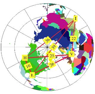 8. Sieć pomiarowa Sieć pomiarowa LIGO Virgo Do sieci wejdą cztery GWDs: LIGO Luisiana, LIGO Washington, LIGO India, i VIRGO Liczby w kwadratach pomiędzy stacjami.