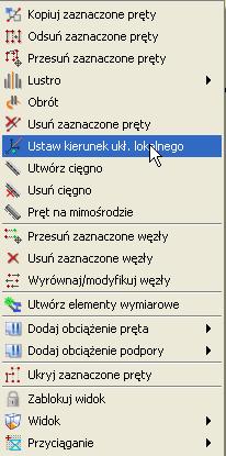 Podstawy Rys. 3.1 Ustawianie kierunku układu lokalnego Po wywołaniu funkcji Ustaw kierunek ukł.