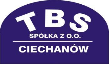 Towarzystwo Budownictwa Społecznego Sp. z o. o. 06-400 Ciechanów ul. Okrzei 14 tel. (023) 672 52 76, 672 59 80 fax. 672 38 18 Załącznik nr 1/1... nazwa i adres wykonawcy... pieczęć zamawiającego.