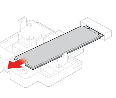 Rysunek 57. Otwieranie zatrzasku dysku SSD M.2 Rysunek 58. Wyjmowanie dysku SSD M.2 Rysunek 59.