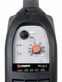 Dane techniczne Minarc 150 Classic Napięcie zasilania 1~, 50 /60 Hz 230 V ±15 % 240 V + 10 %... - 20 % Obciążalność 35 % MMA 140 A/7.5 kva 140 A/7.5 kva 50 % MMA - - 100 % MMA 100 A/5.1 kva 100 A/5.